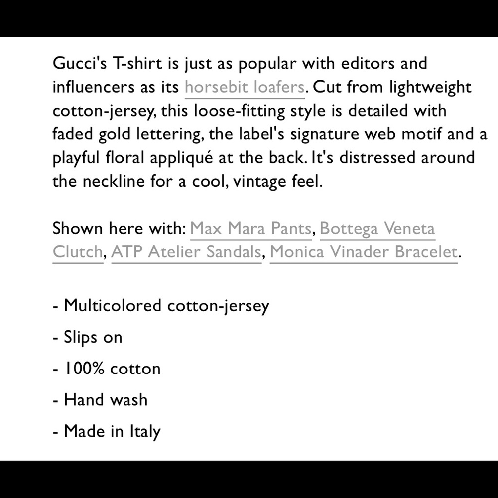 🌟SOLD🌟 Gucci Applique’d Distressed T-Shirt - Picture 5 of 8